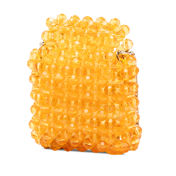 Pre-Loved Fendi Mini Glass Vitello King Beaded Pico Baguette Charm - Picture 2 of 7